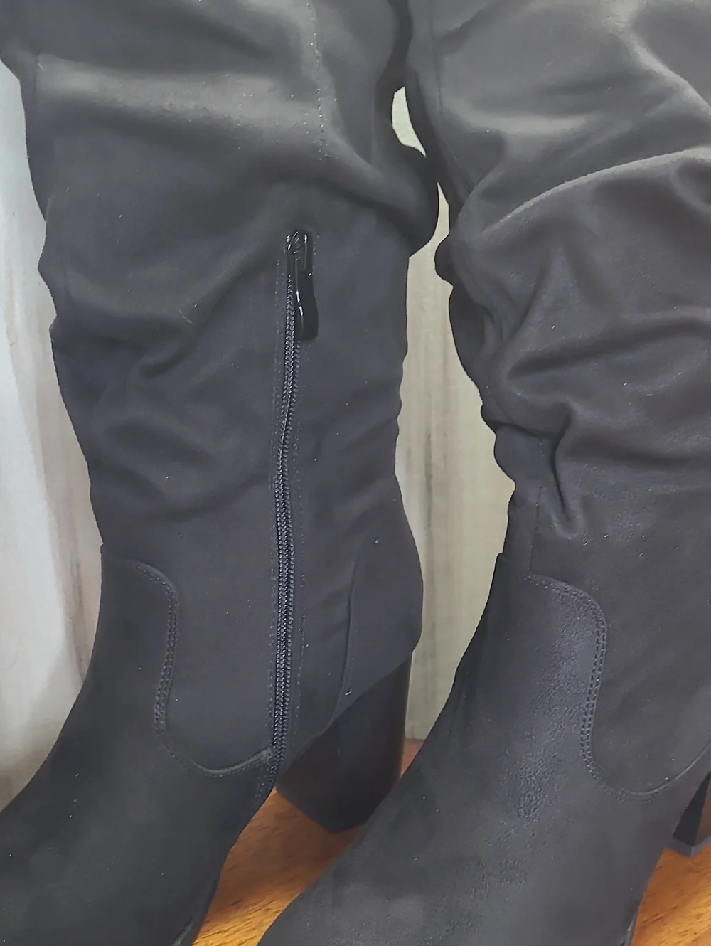 New in box! Journee Kaison Womens 9 Over the Knee black faux suede high boot